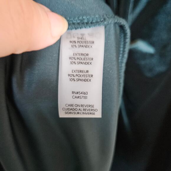 Calvin Klein Green Velvet Dress Waist Knot Plus Size 20W Holiday Party Office - Picture 9 of 10